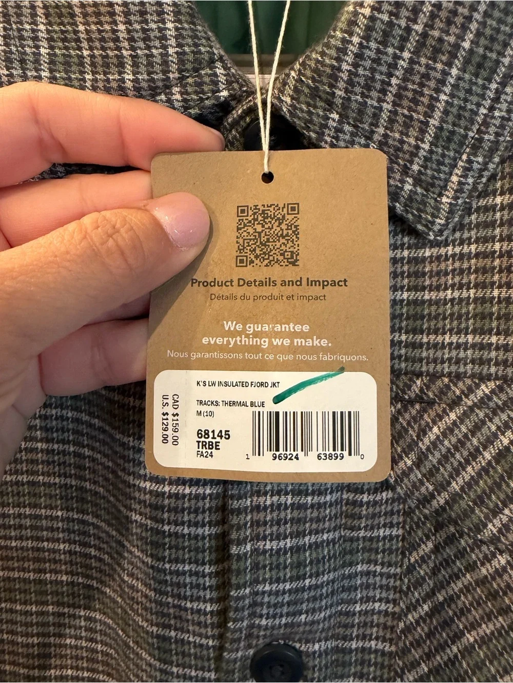 NWT Patagonia Boys Insulated Fjord Jacket Size 10